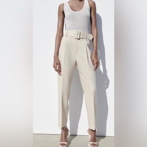 Zara Beige Pant with Belt